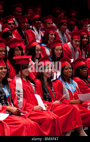 High school graduation ceremony at KIPP Academy, a nationally ...