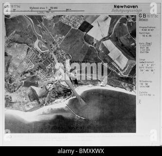 Newhaven - Sussex 12th April 1939 Harbour, Fortifications & Coastal Defence Stock Photo