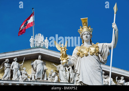 Statue of Pallas Athene Parlament, Vienna, Austria Stock Photo