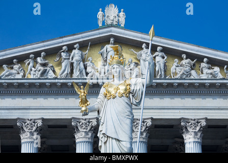 Statue of Pallas Athene Parlament, Vienna, Austria Stock Photo