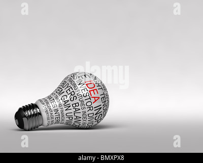 Inspirational light bulb Stock Photo