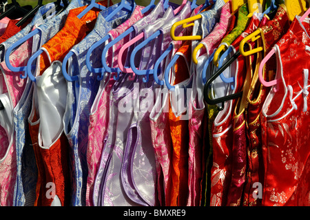 Colourful clothes on sale Stock Photo