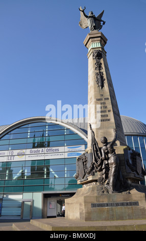 Bronze angel Newcastle upon Tyne Haymarket metro station Stock Photo