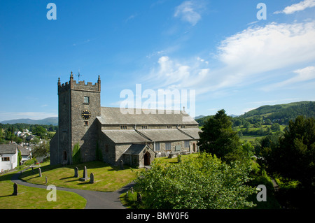 Church of St Michael and All Angels, Hawkshead, Lake District National Park, Cumbria, England UK Stock Photo