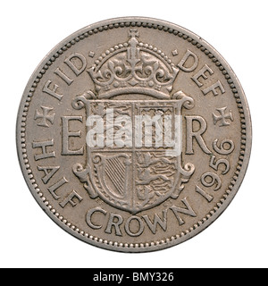 1956 half crown coin Stock Photo