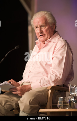 English historian John Julius Norwich pictured speaking at Hay Festival 2010 Hay on Wye Powys Wales UK Stock Photo