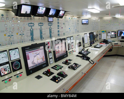 Eurodam cruise ship engine control room Stock Photo