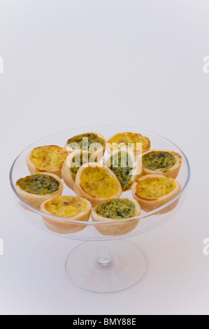 Mini cheese and spinach pies Stock Photo