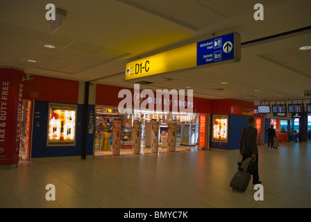 Duty free shop, terminal 2, vaclav havel airport, Prague, Czech Republic, Europe Stock Photo