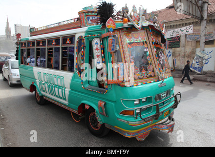 Down town Karachi, pakistan Stock Photo