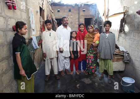 'Musquito colony' is a slum area in Karachi, Pakistan Stock Photo