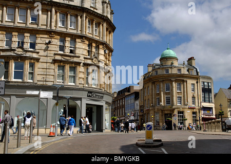 Town centre near All Saints Church, Northampton, Northamptonshire, England, UK Stock Photo