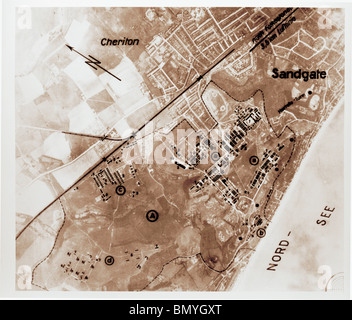 Sandgate & Cheriton - Kent 1940 Army Training Camp & Practice Gound Stock Photo