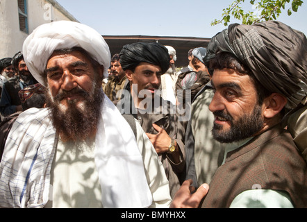 Pashtun visit the mosque on friday to pray in uruzgan, Afghanistan Stock Photo