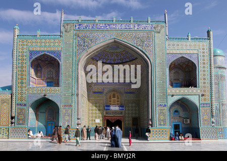 Hazrat ali mosque in Mazar-i-sharif (afghanistan) where Ali is believed to be burried. Stock Photo