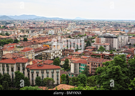 view of bergamo italian town Stock Photo