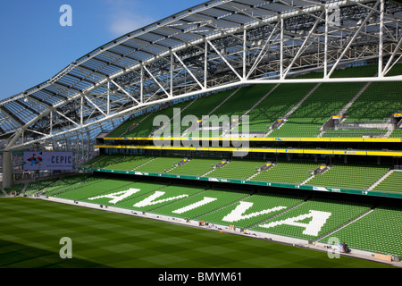 Ireland, County Dublin, Dublin City, Ballsbridge, Lansdowne Road, Aviva 50000 capacity all seater Football Stadium. Stock Photo