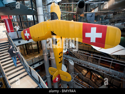 Historic aircraft on display at Deutsches Technikmuseum or German Technology Museum in Berlin Germany Stock Photo