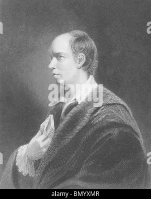 Oliver Goldsmith (1728-1774) on engraving from the 1800s. Irish writer, poet and physician. Stock Photo