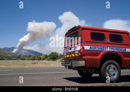 Flagstaff Arizona Schultz Mountain Forest Fire June 2010 Stock Photo