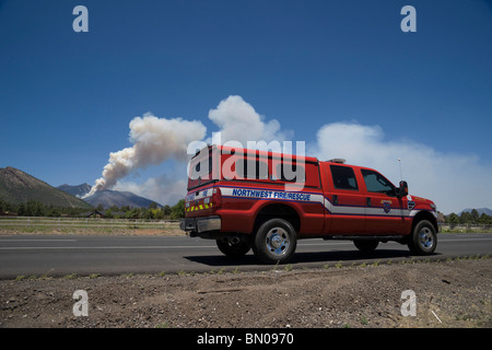 Flagstaff Arizona Schultz Mountain Forest Fire June 2010 Stock Photo