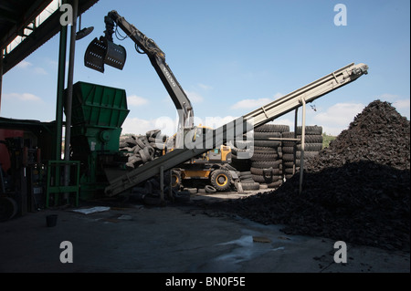 Israel, Tyrec LTD Tire recycling industries Stock Photo