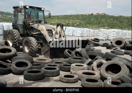 Israel, Tyrec LTD Tire recycling industries Stock Photo