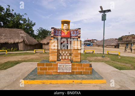 The shrine or monument to the great Kuna spiritualist in Ustupu Stock Photo