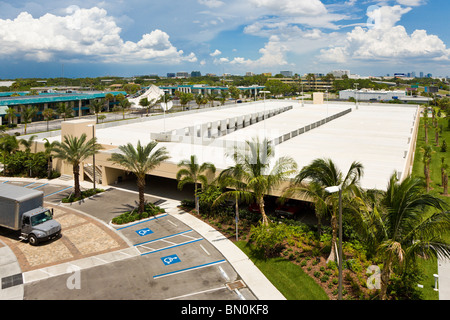 Tampa, FL - July 2007 - Two level parking garage in business area of Tampa, Florida Stock Photo