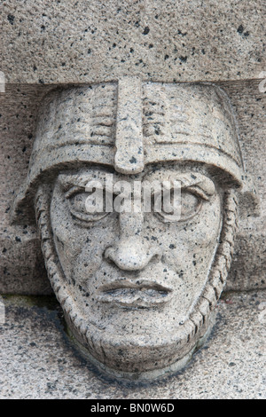 Sculptural detail near City Hall Stockholm Sweden Stock Photo