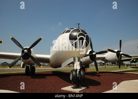 A B-29 'Superfortress' bomber on display at the Tinker Air Force Base, Oklahoma City, Oklahoma, USA. Stock Photo