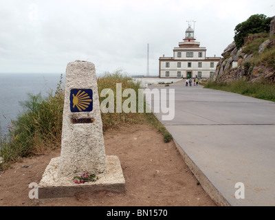 The final end of the Camino de Santiago, at Finisterre in Galicia, Spain Stock Photo