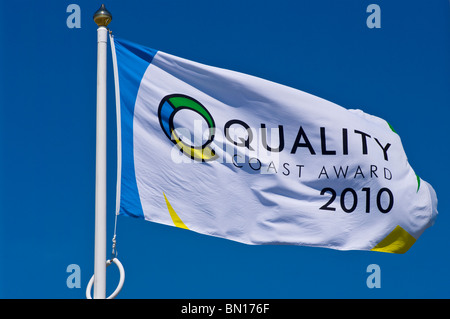 Quality Coast Award 2010 Flag Littlehampton West Sussex England Stock Photo