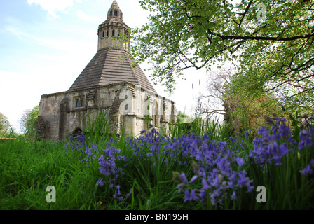 Abbot's Kitchen in spring, Glastonbury Abbey UK Stock Photo
