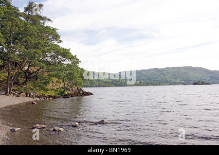 Banks of lake Windermere, Cumbria, England. Stock Photo