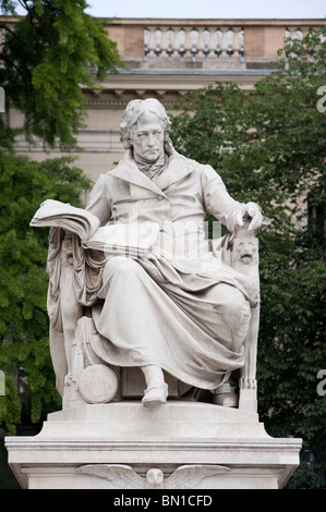 Statue of Wilhelm von Humboldt outside Humboldt University in Berlin Germany Stock Photo