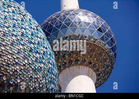 Kuwait Towers, Iconic Landmark, State of Kuwait, Middle East Stock Photo