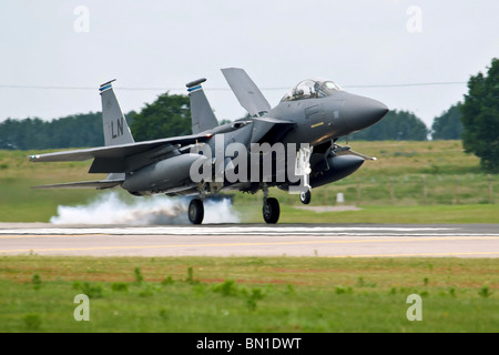 An F-15E Strike Eagle from the 492nd Fighter Squadron Stock Photo