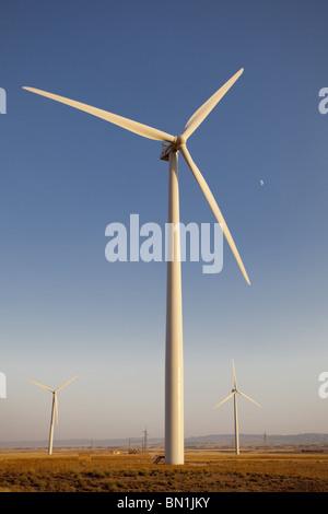 windmills in aragon Stock Photo