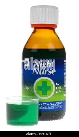 nurse night medicine bottle cold promethazine remedy flu treatment alamy medication