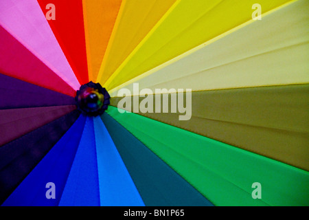 Closeup of a colorful umbrella Stock Photo
