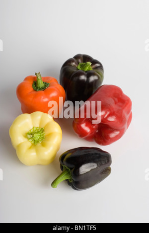 Assorted bell peppers Stock Photo