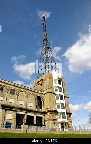 Television Transmitter Tower Alexandra Palace Alexandra Park London England UK Stock Photo