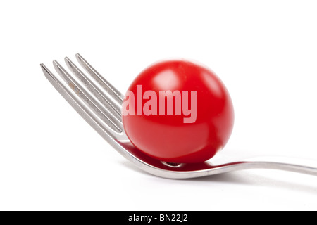Red cherry tomato isolated on white background Stock Photo - Alamy