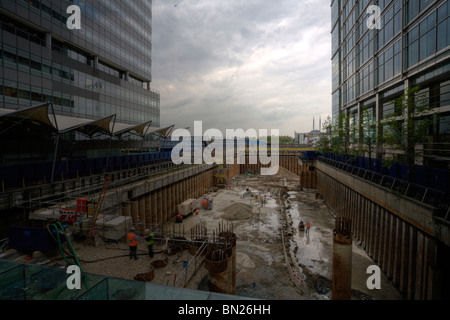 stock image of canary wharf london corporate buildings Stock Photo - Alamy