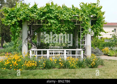 Pretty gazebo located in the Huntington Library and botanical gardens in San Marino, California. Stock Photo