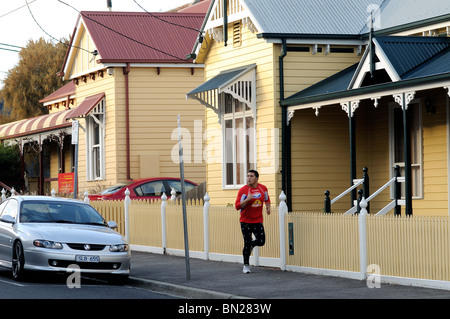 Victorian houses, Ballarat Street, Yarraville, Melbourne, Australia Stock Photo