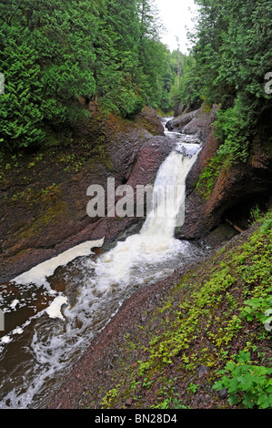 Gorge Falls on Black River Gogebic County Upper Peninsula Michigan Stock Photo
