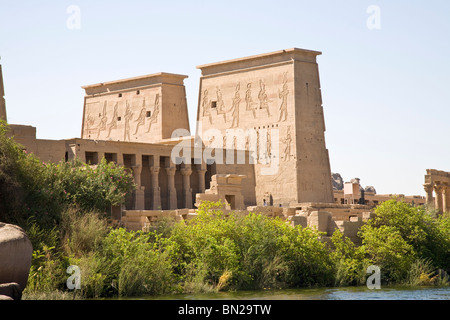 Approach to Philae Temple Stock Photo