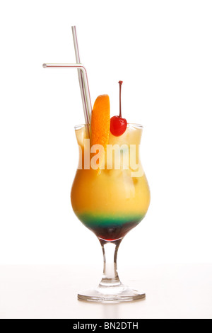 Tropical cocktail in glass Stock Photo